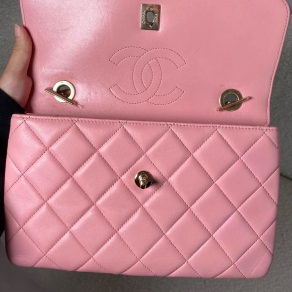 Authentic Pre-owned Chanel Trendy CC Flap Pink Lambskin - Picture 10 of 15